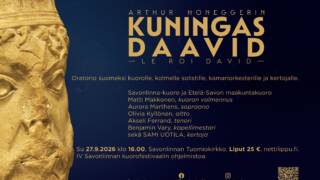 Kuningas Daavid -oratoriokonsertin mainosjuliste
